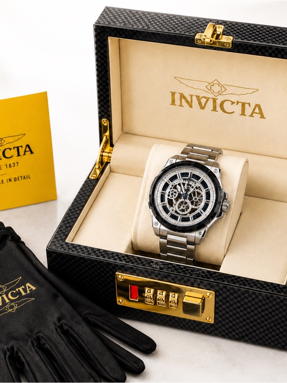 InvictaMen's Skeleton Automatic Watch w/sapphire crystal 24 crystals - Picture 7 of 10